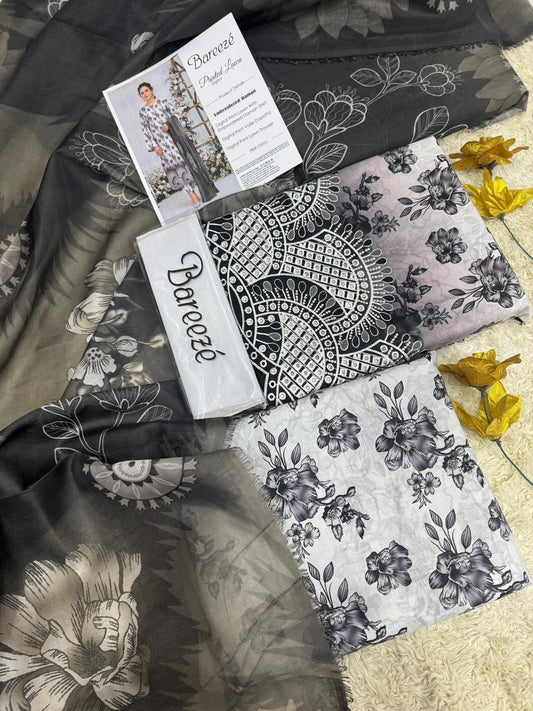 Bareeze Lawn 3 Peice Chicken Kari