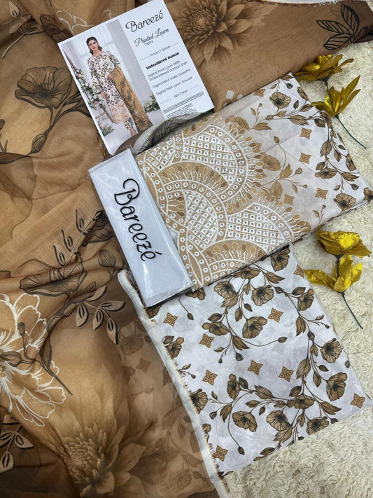 Bareeze lawn 3 Peice chicken kari