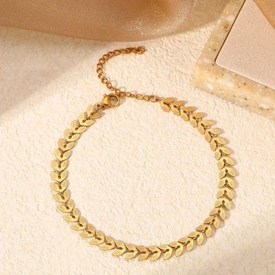 Trendy Leaf Style Chain Bracelet