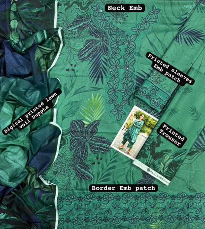 03PCS UNSTITCHED SUIT