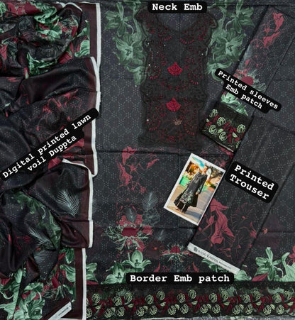 03PCS UNSTITCHED SUIT