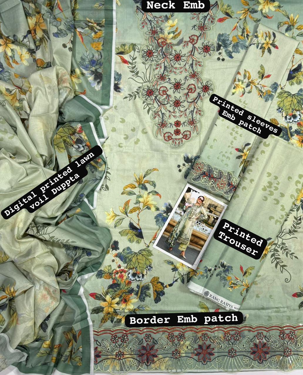 03PCS UNSTITCHED SUIT