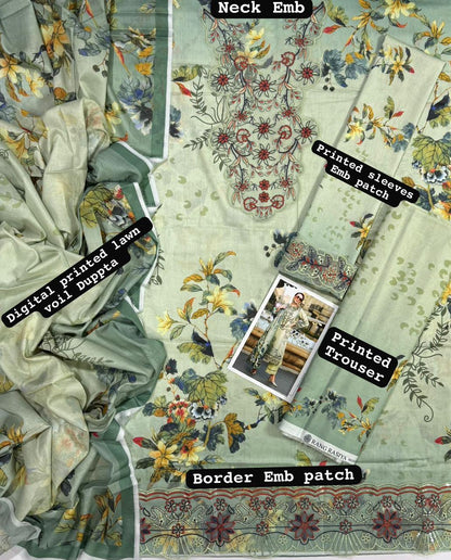 03PCS UNSTITCHED SUIT