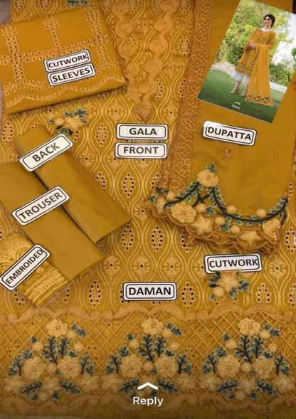 3pc Chicken Kari embroidery collections