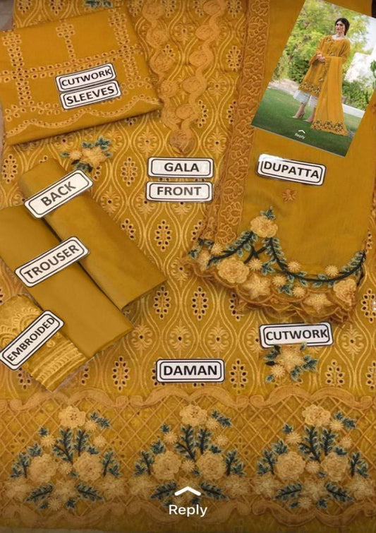 3pc Chicken Kari embroidery collections